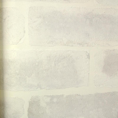 product image of sample embossed brick wallpaper in white by julian scott 1 569