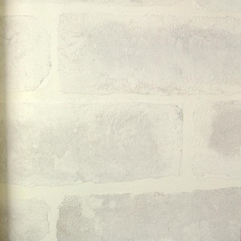 media image for sample embossed brick wallpaper in white by julian scott 1 256