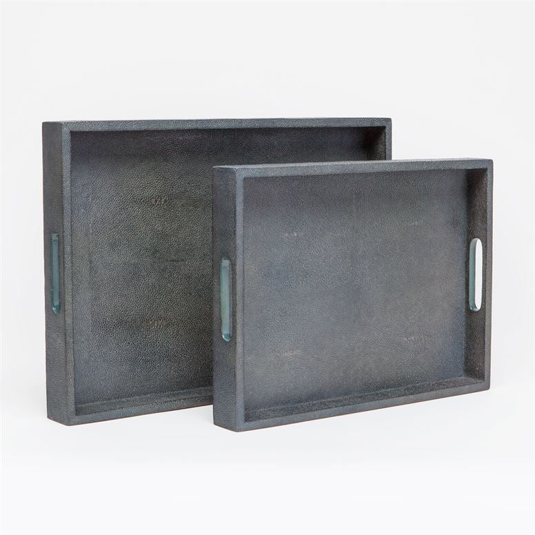 media image for Emery Faux Shagreen Trays, Set of 2 219