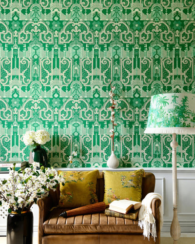 product image for Emperor's Labyrinth Wallpaper in Greenlake from the Chinese Garden Collection by Mind the Gap 27