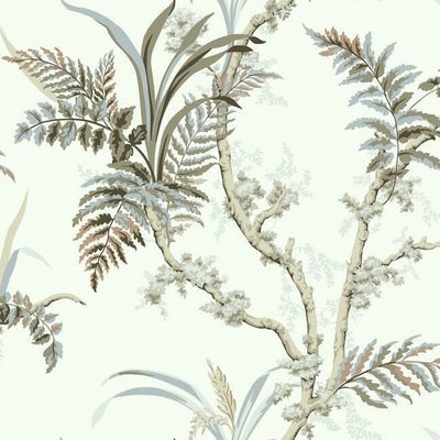 product image of sample enchanted fern wallpaper in beige from the grandmillennial collection by york wallcoverings 1 55