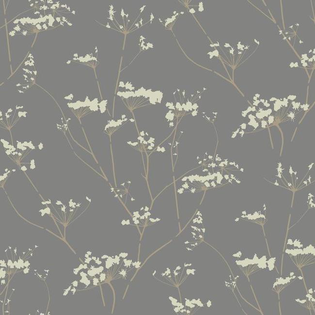media image for Enchanted Wallpaper in Silver from the Botanical Dreams Collection by Candice Olson for York Wallcoverings 297