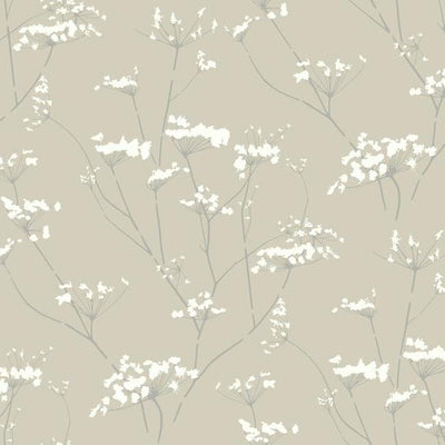 product image of sample enchanted wallpaper in tan from the botanical dreams collection by candice olson for york wallcoverings 1 54