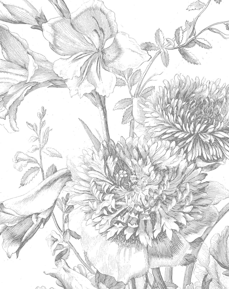 media image for Engraved Flowers 013 Wallpaper Panel by KEK Amsterdam 216