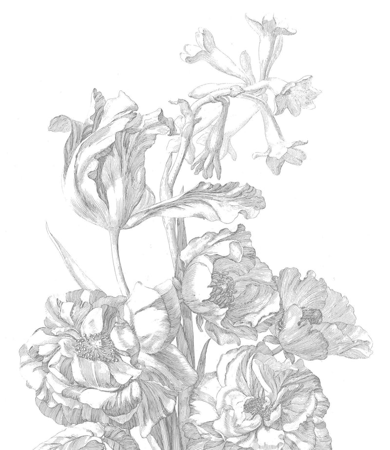 media image for Engraved Flowers 015 Wallpaper Panel XL by KEK Amsterdam 258