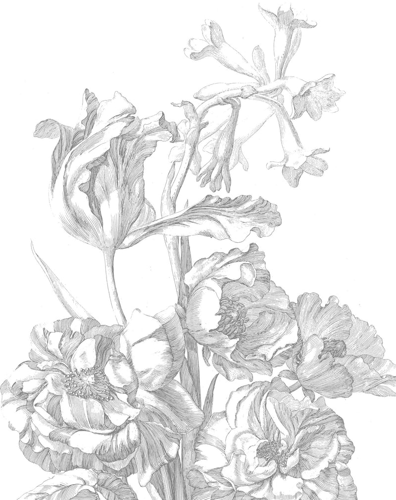 media image for Engraved Flowers 015 Wallpaper Panel by KEK Amsterdam 216