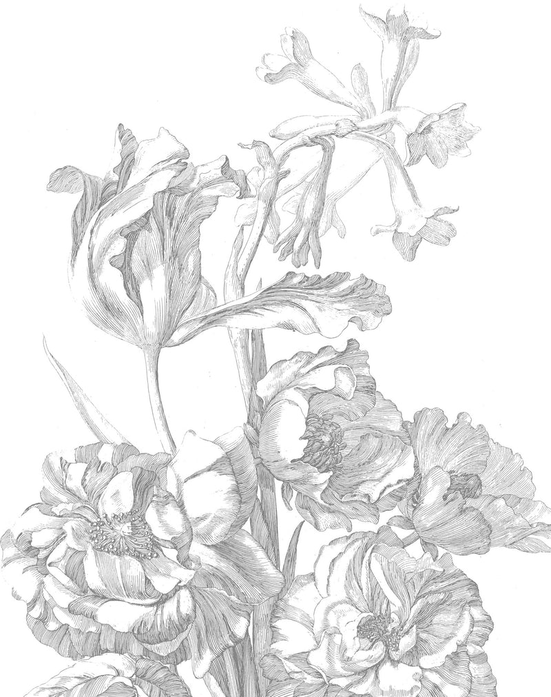 media image for Engraved Flowers 015 Wallpaper Panel by KEK Amsterdam 282