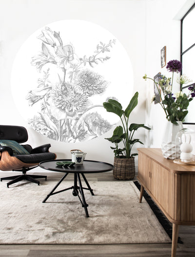 product image for Engraved Flowers 061 Wallpaper Circle by KEK Amsterdam 21