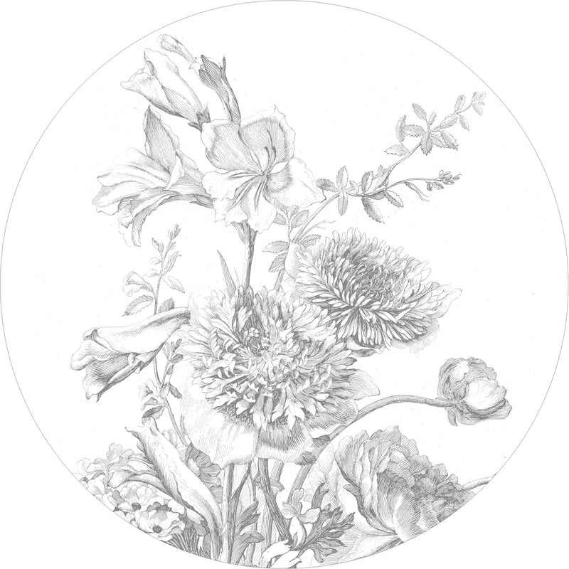media image for Engraved Flowers 061 Wallpaper Circle by KEK Amsterdam 264
