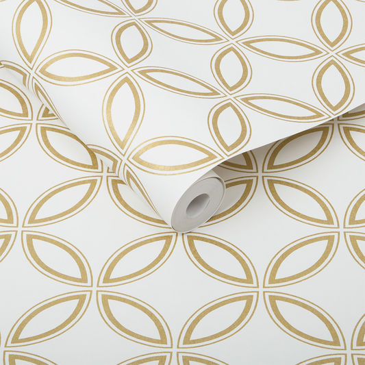 media image for sample eternity wallpaper in white and gold from the exclusives collection by graham brown 1 293