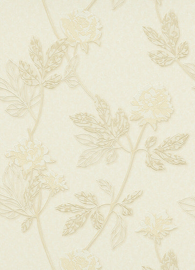 product image for Ethan Floral Wallpaper in Cream design by BD Wall 76