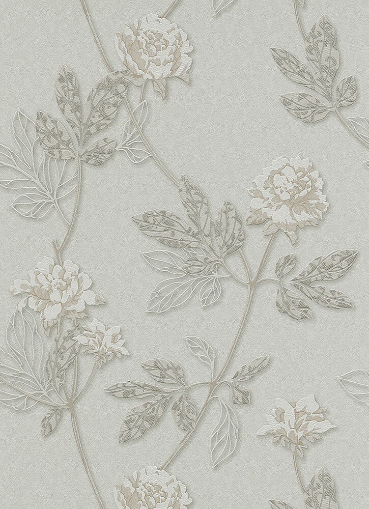 media image for sample ethan floral wallpaper in taupe design by bd wall 1 26