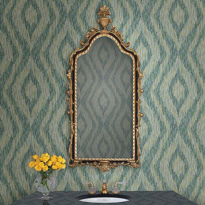 product image for Ethereal Ogee Wallpaper in Green from the Moonlight Collection by Brewster Home Fashions 93