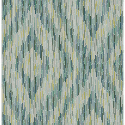 product image for Ethereal Ogee Wallpaper in Green from the Moonlight Collection by Brewster Home Fashions 45