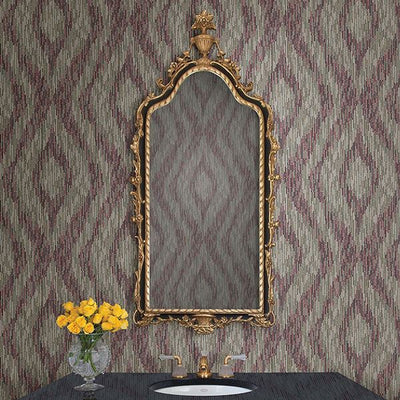 product image for Ethereal Ogee Wallpaper in Purple from the Moonlight Collection by Brewster Home Fashions 19