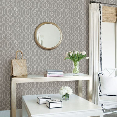 product image for Ethereal Trellis Wallpaper in Grey from the Celadon Collection by Brewster Home Fashions 66