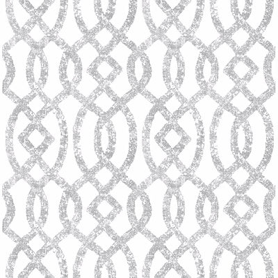 product image for Ethereal Trellis Wallpaper in Silver from the Celadon Collection by Brewster Home Fashions 71