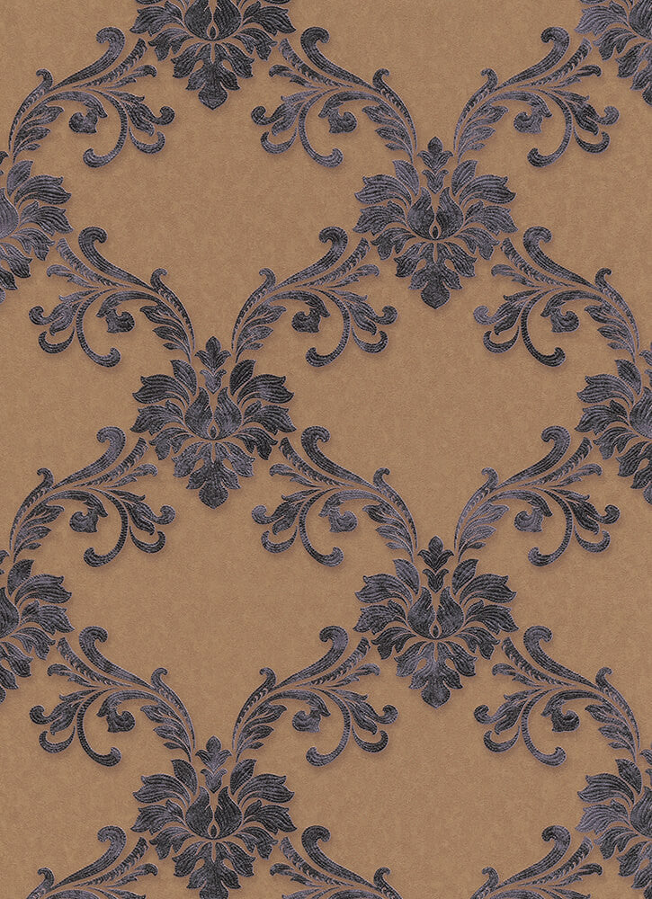 media image for Etienne Ornamental Trellis Wallpaper in Brown design by BD Wall 230