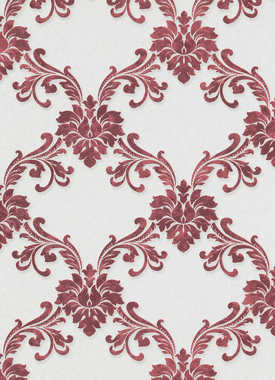 product image of sample etienne ornamental trellis wallpaper in red design by bd wall 1 567
