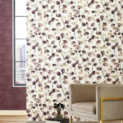 product image for Eucalyptus Trail Wallpaper in Mulberry by Antonina Vella for York Wallcoverings 99