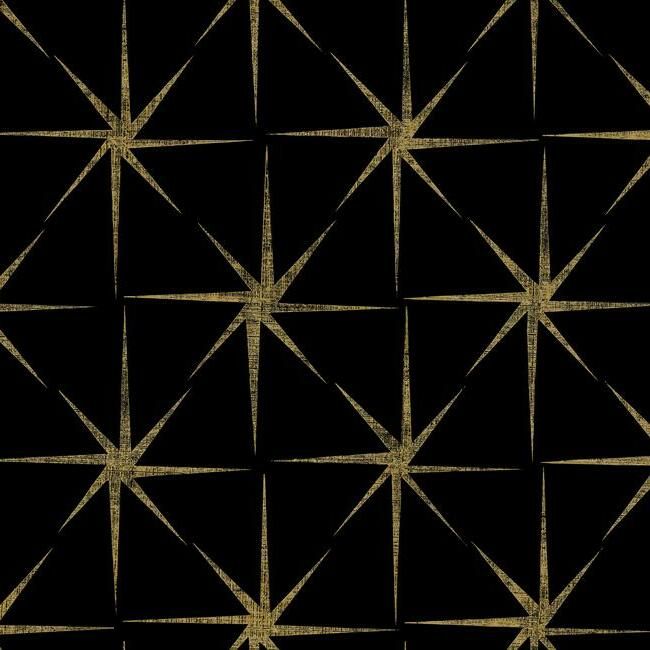 media image for Evening Star Wallpaper in Black from the Grandmillennial Collection by York Wallcoverings 286