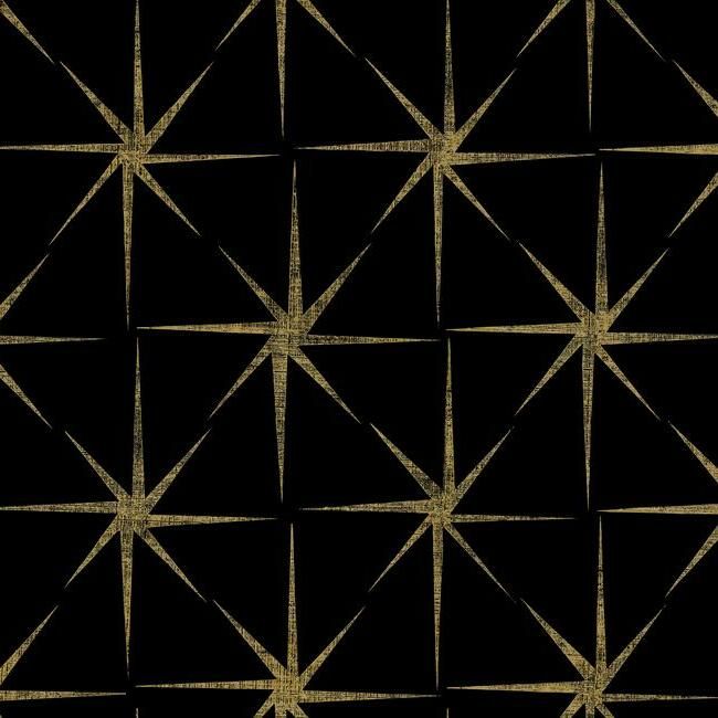 media image for Evening Star Wallpaper in Black from the Grandmillennial Collection by York Wallcoverings 247