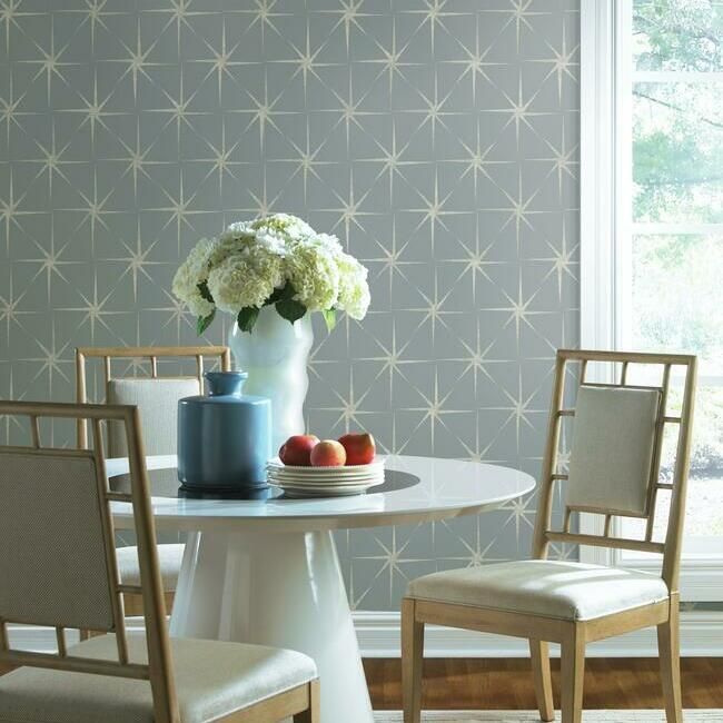 media image for Evening Star Wallpaper in Blue from the Grandmillennial Collection by York Wallcoverings 267