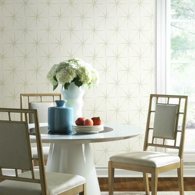 media image for Evening Star Wallpaper in Pearl from the Grandmillennial Collection by York Wallcoverings 274