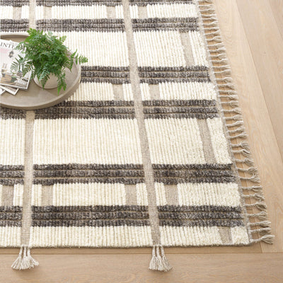 product image for everett ivory grey hand knotted wool rug by dash albert da1845 912 5 0