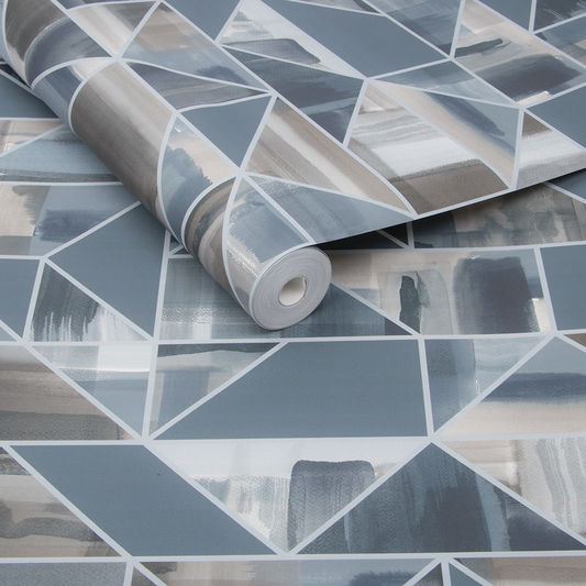 media image for Expression Geo Wallpaper in Petrol from the Exclusives Collection by Graham & Brown 248