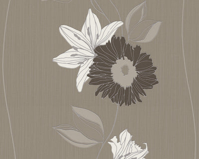 product image for Eyecatcher Floral Wallpaper in Brown design by BD Wall 67