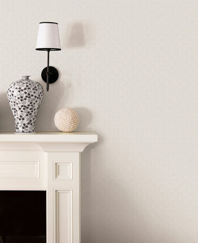 product image for Fan Geometric Wallpaper in White 46