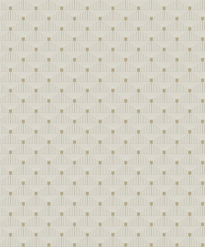 product image of Geo Key Wallpaper in Cream/Gold 557