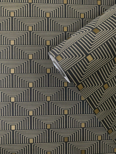 product image for Geo Key Wallpaper in Bronze/Rose 86