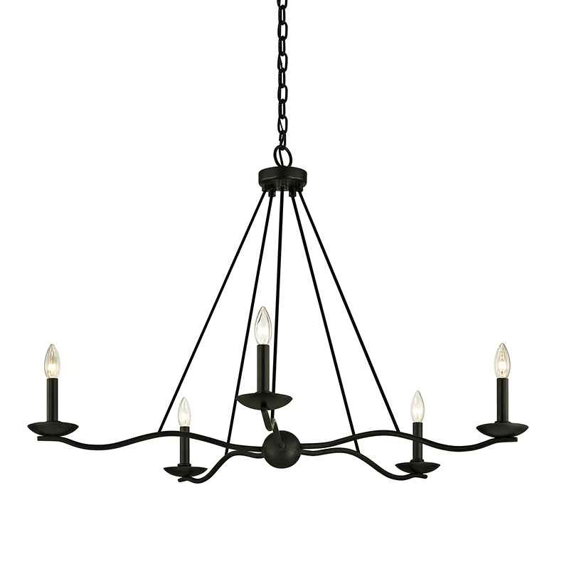media image for sawyer 5lt chandelier by troy lighting 1 285