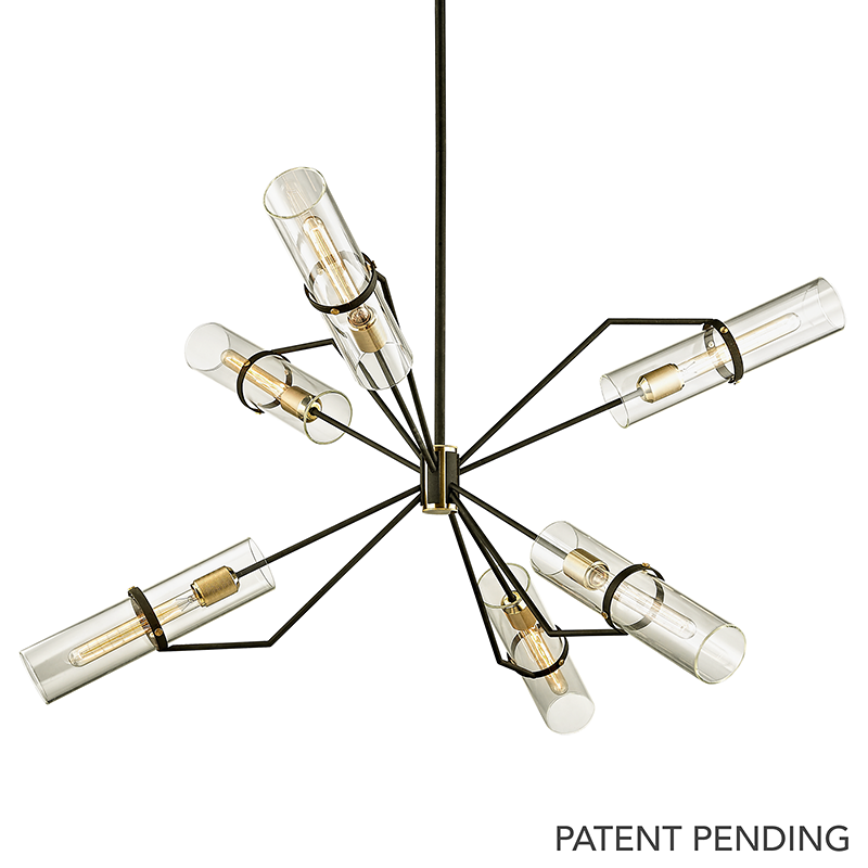 media image for raef 6lt chandelier by troy lighting 2 1 247
