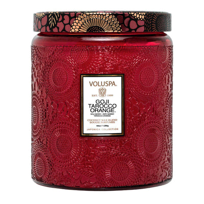 product image for goji tarocco orange luxe jar candle 2 56