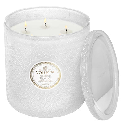 product image for suede blanc5 wick hearth candle 2 76