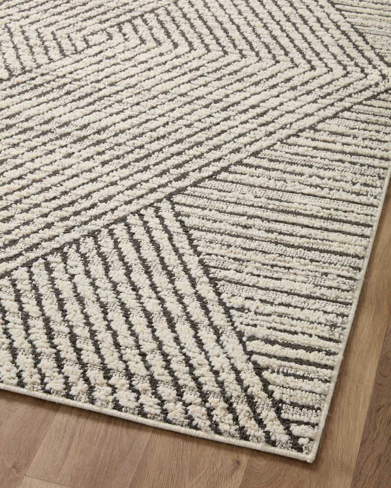 media image for Fabian Transitional Charcoal/Ivory Rug 296