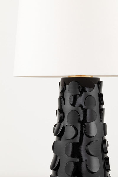 product image for naomi 1 light table lamp by mitzi hl335201 blk gl 3 3