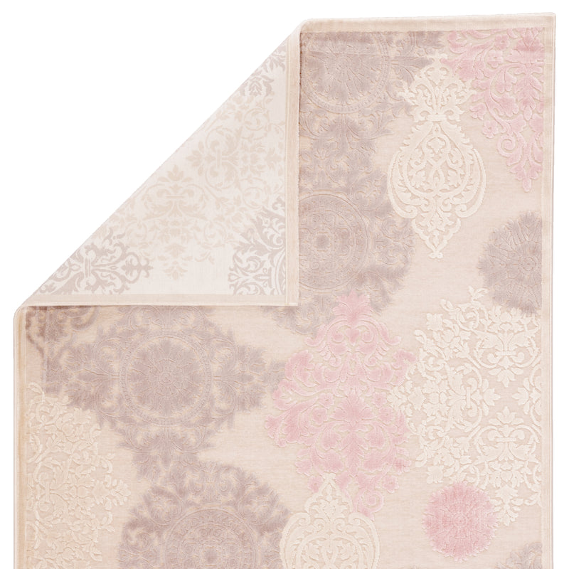 media image for wistful damask rug in whitecap gray silver pink design by jaipur 3 255