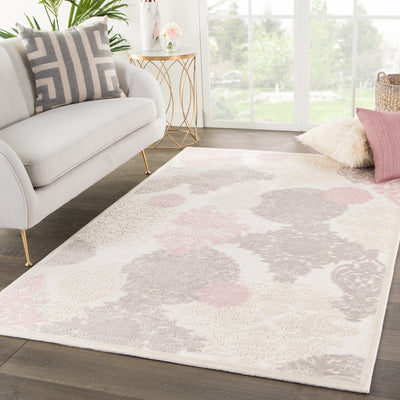 product image for wistful damask rug in whitecap gray silver pink design by jaipur 5 60