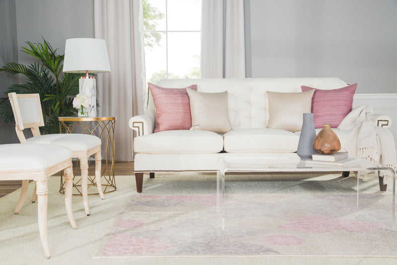 media image for wistful damask rug in whitecap gray silver pink design by jaipur 14 299