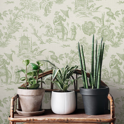 product image for Colette Chinoiserie Wallpaper in Herb 19