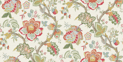 product image of Bernadette Linen Fabric in Pomme & Antique Ruby 580