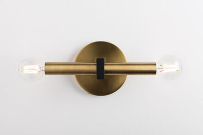 product image for colette 2 light wall sconce by mitzi h296102 agb bk 3 57
