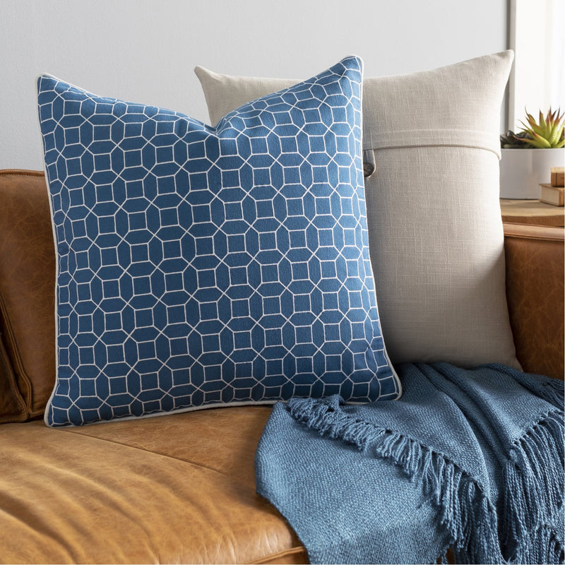 media image for Fenna FEN-002 Woven Pillow in Sky Blue & White by Surya 275