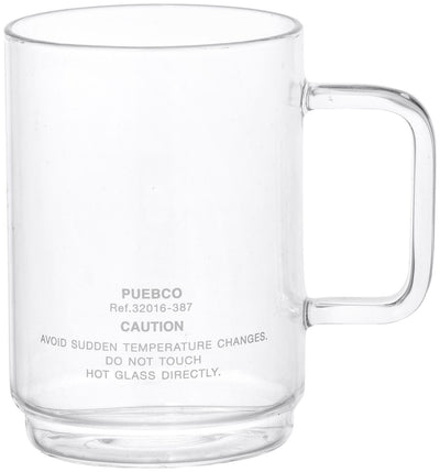 product image for borosilicate glass mug shallow stacking design by puebco 8 21