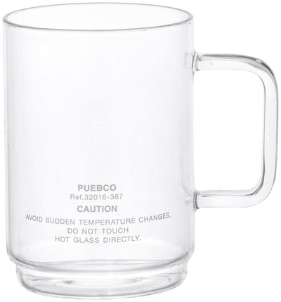 product image for borosilicate glass mug shallow stacking design by puebco 8 54