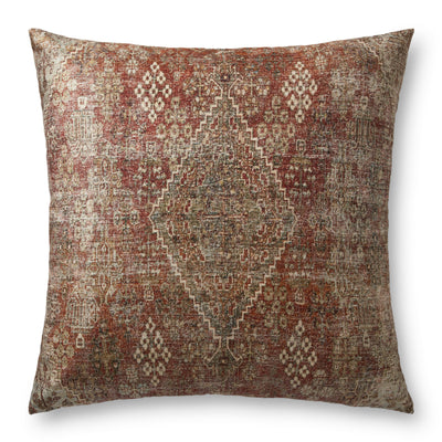 product image of Red & Multi Floor Pillow by Loloi 585